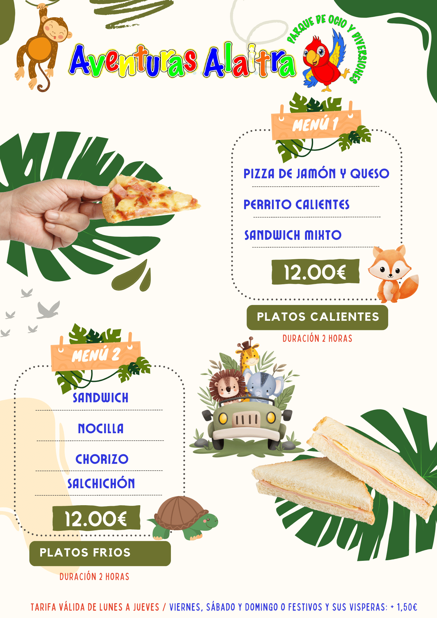 Precios en Aventuras Alaitra